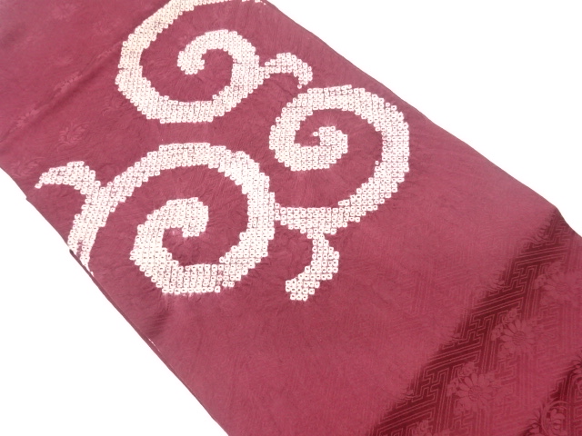 JAPANESE KIMONO / VINTAGE NAGOYA OBI / WOVEN ARABESQUE & KANOKO PATTERN